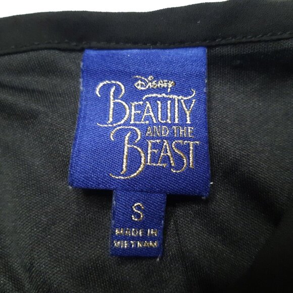 Disney Romper Womens Small Black Cold Shoulder Beauty And The Beast - Picture 14 of 16